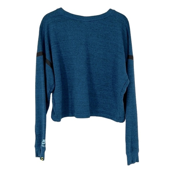 Nike Track & Field Teal Blue Cropped Sweatshirt SZ XL - Picture 4 of 12